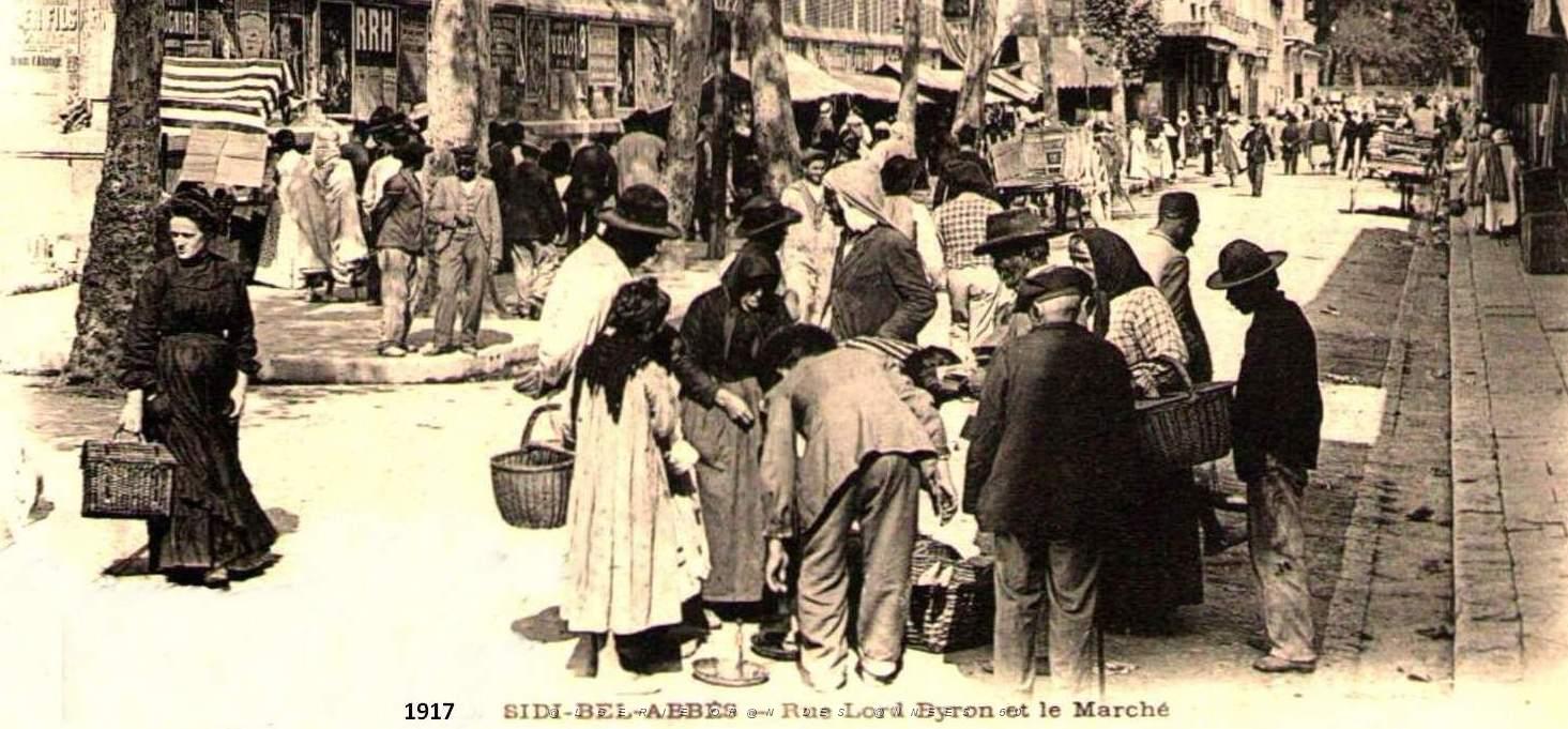 1345- Sidi-bel-Abbes - Rue Lord Byron et le Marche2.jpg